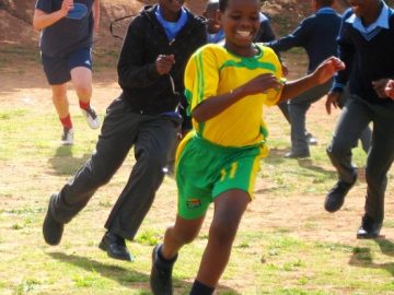 Projet sportif avec des enfants en Afrique du Sud